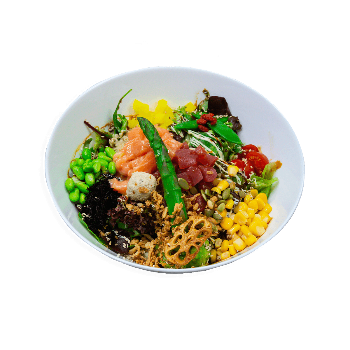 Salmon-Tuna Salad Bowl